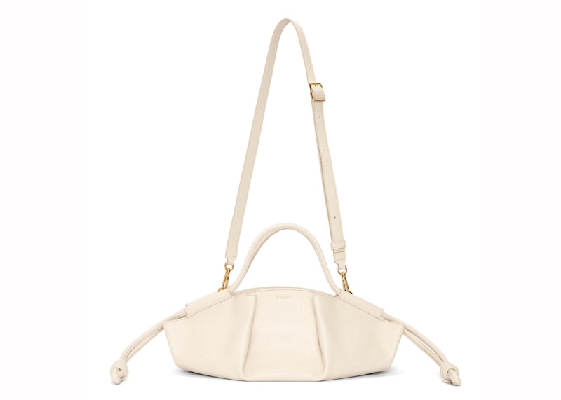 Loewe Small Paseo Bag In Shiny Nappa Calfskin Angora