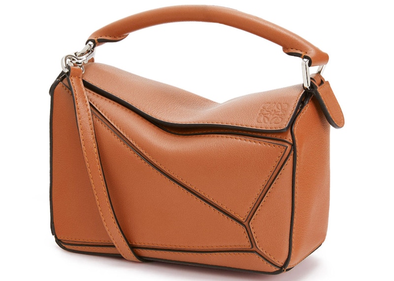 Loewe Puzzle Bag In Classic Calfskin Mini Tan