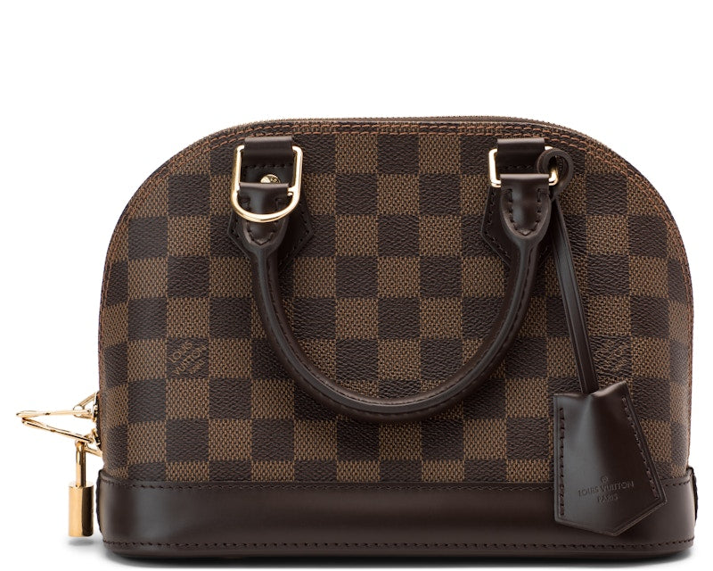 Louis Vuitton Alma Damier Ebene Bb Cerise Lining