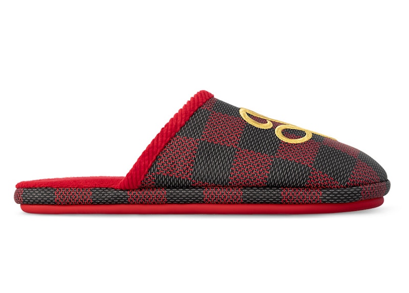 Louis Vuitton Lv Palace Slipper Damier Pop Red