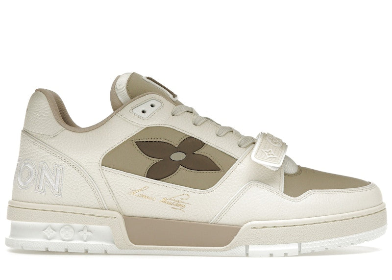 Louis Vuitton Lv Trainer Monogram Flower Beige