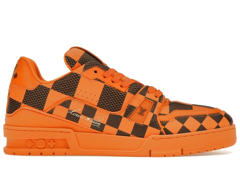 Louis Vuitton Lv Trainer Sneaker Damier Pop Orange