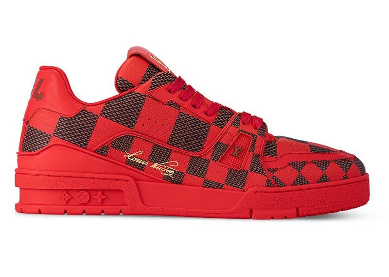 Louis Vuitton Lv Trainer Sneaker Damier Pop Red