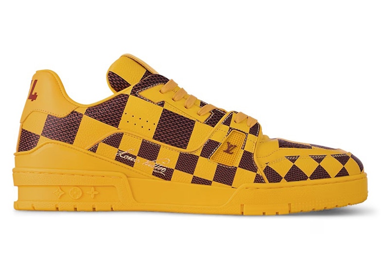 Louis Vuitton Lv Trainer Sneaker Damier Pop Yellow