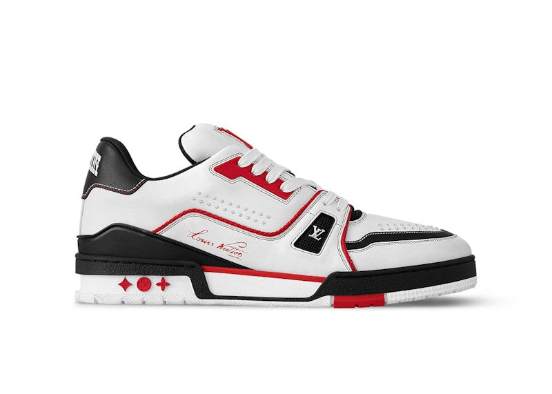 Louis Vuitton Lv Trainer White Red Black