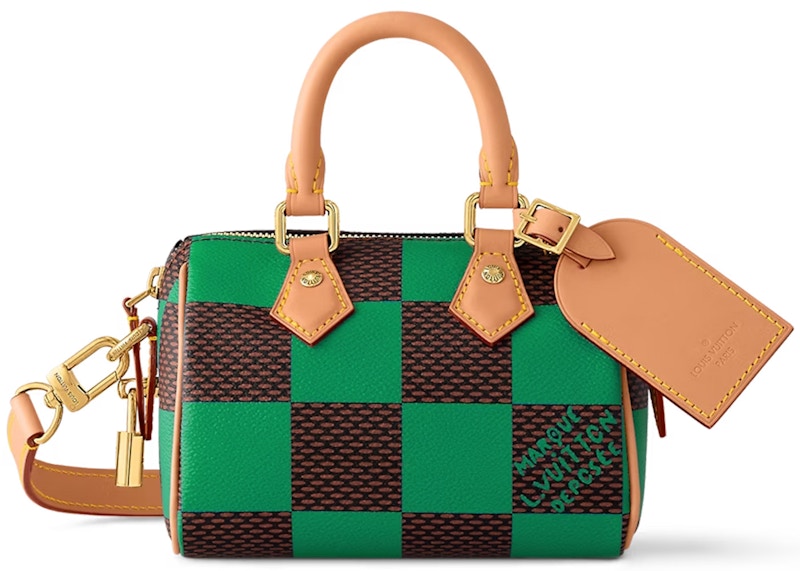 Louis Vuitton Nano Speedy Bandoulière Damier Pop Green