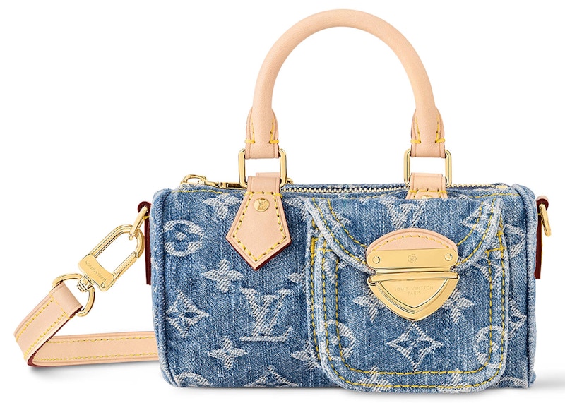 Louis Vuitton Nano Speedy Monogram Denim Blue