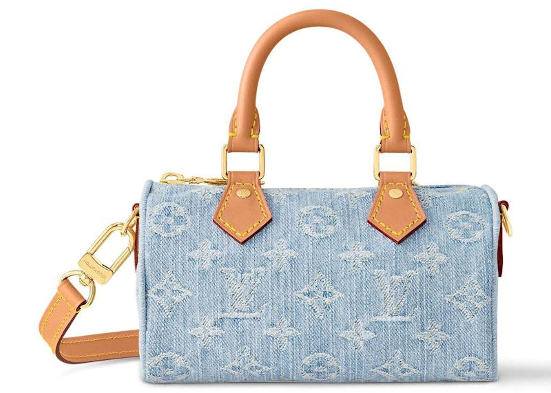 Louis Vuitton Nano Speedy Sky Blue Denim