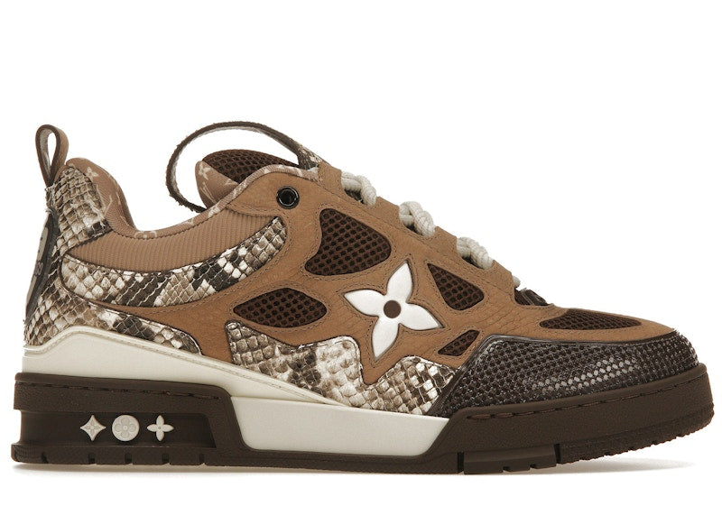 Louis Vuitton Skate Sneaker Brown Snakeskin