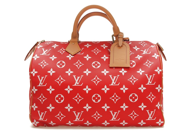 Louis Vuitton Speedy P9 Bandoulière 40 Monogram Leather Red