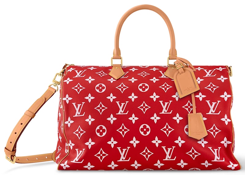 Louis Vuitton Speedy P9 Bandoulière 50 Monogram Leather Red