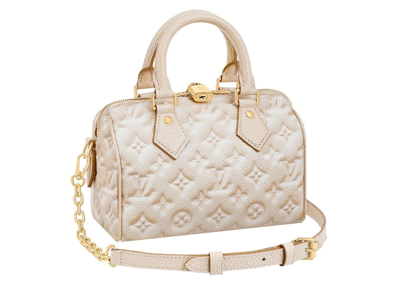 Louis Vuitton Speedy Bandouliere 20 Beige Clair