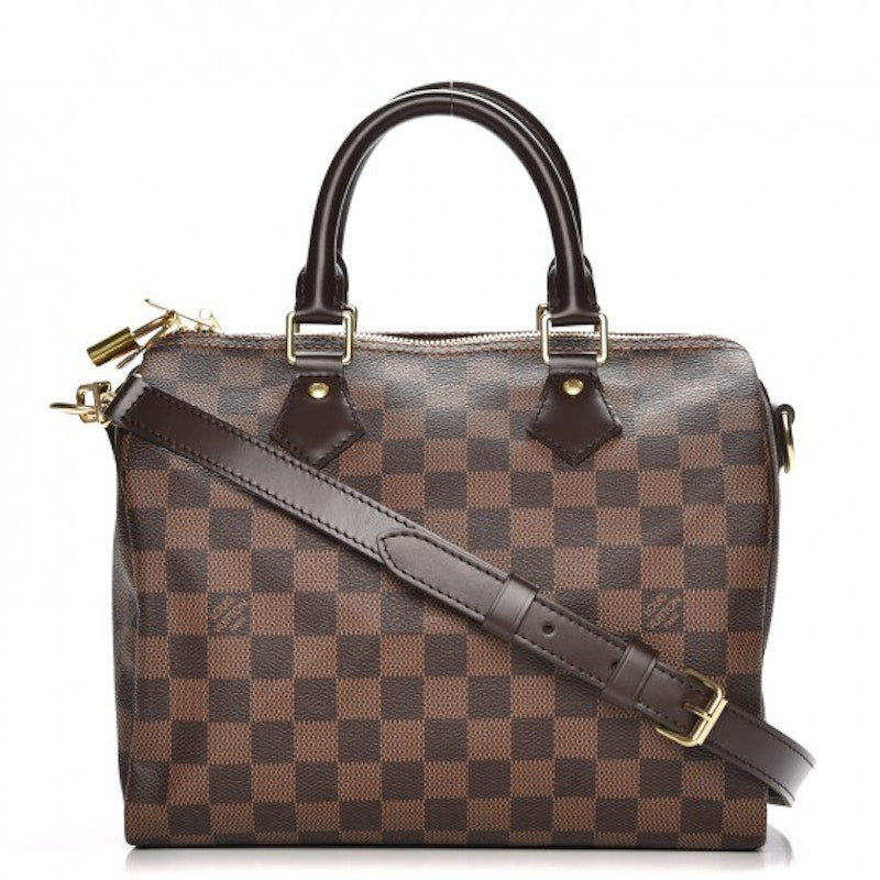 Louis Vuitton Speedy Bandouliere Damier Ebene 25 Brown