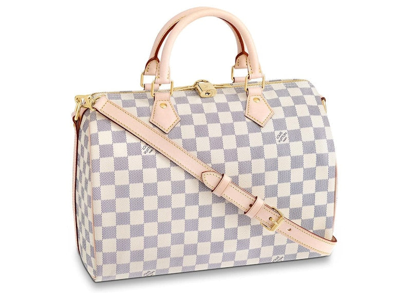 Louis Vuitton Speedy Bandouliere Damier Azur 30 White/Blue