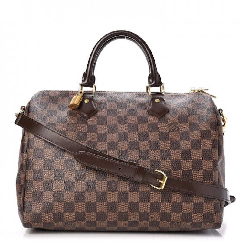 Louis Vuitton Speedy Bandouliere Damier Ebene 30 Brown