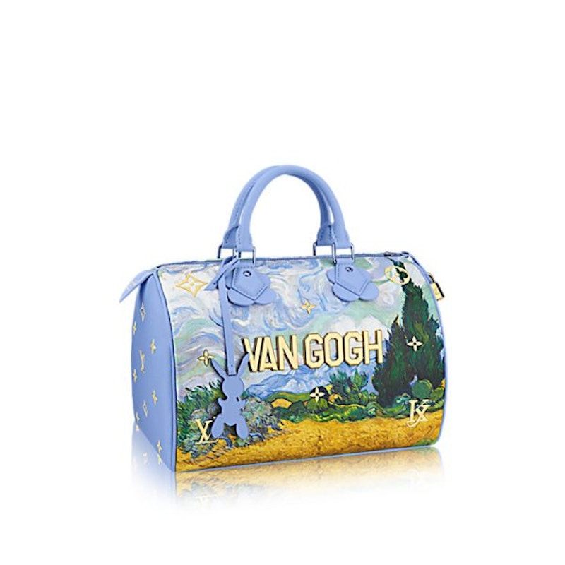 Louis Vuitton X Jeff Koons Speedy Vincent Van Gogh Masters 30 Lavender Multicolor