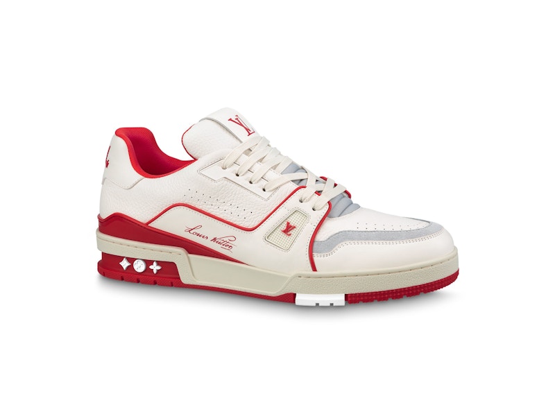 Louis Vuitton Trainer #54 Signature White Red