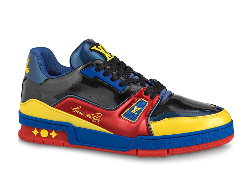 Louis Vuitton Trainer Black Marine Navy Blue Red Yellow