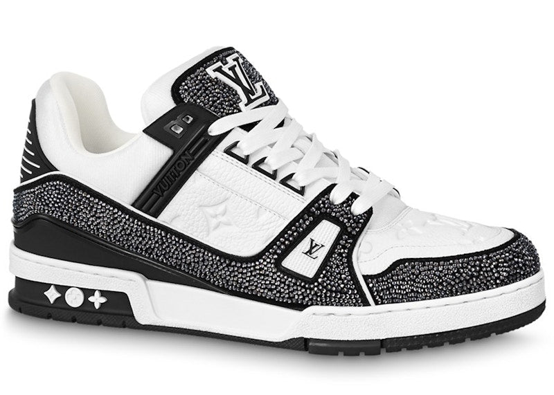 Louis Vuitton Trainer Black White Swarovski