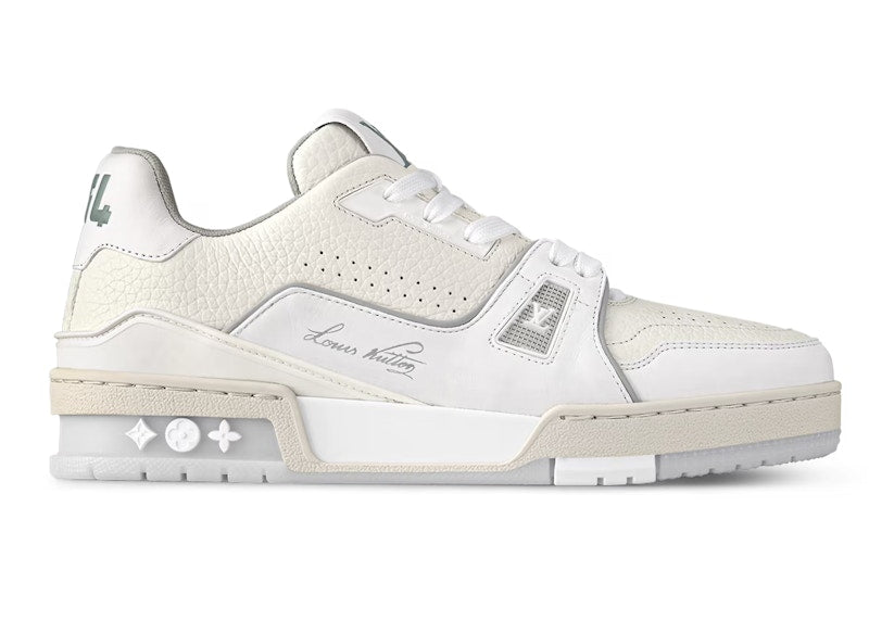 Louis Vuitton Trainer Cream White Grey Signature (Women's)