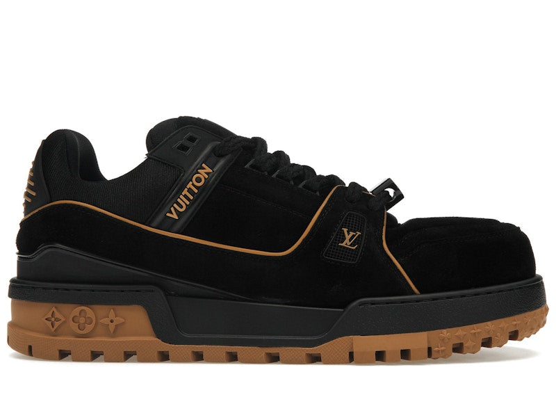 Louis Vuitton Trainer Maxi Black Brown Suede