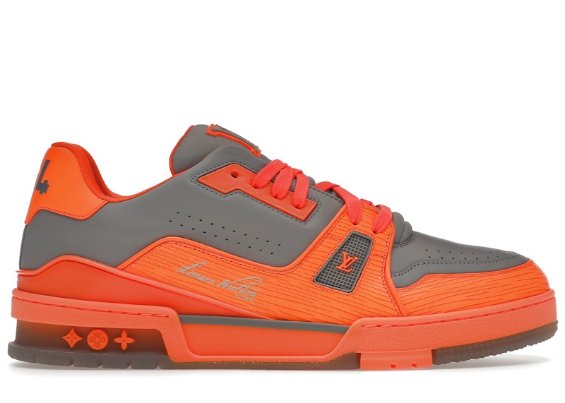 Louis Vuitton Trainer Orange Grey