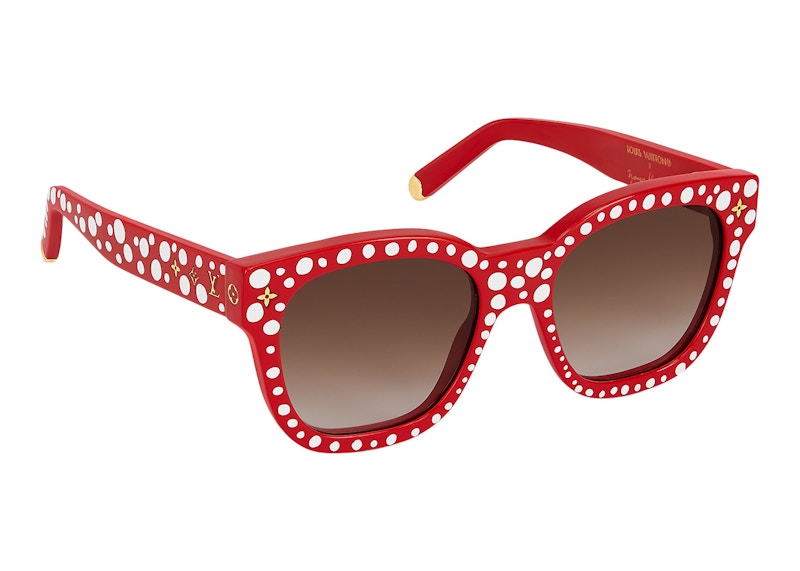 Louis Vuitton X Yayoi Kusama My Monogram Square Infinity Dots Sunglasses Red/White (Z1901W)