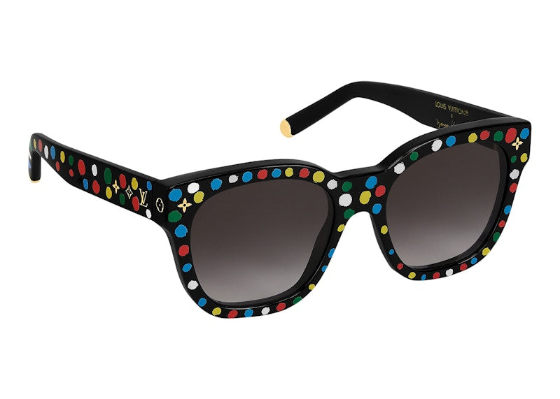 Louis Vuitton X Yayoi Kusama My Monogram Square Painted Dots Sunglasses Black Multicolor (Z1903W)