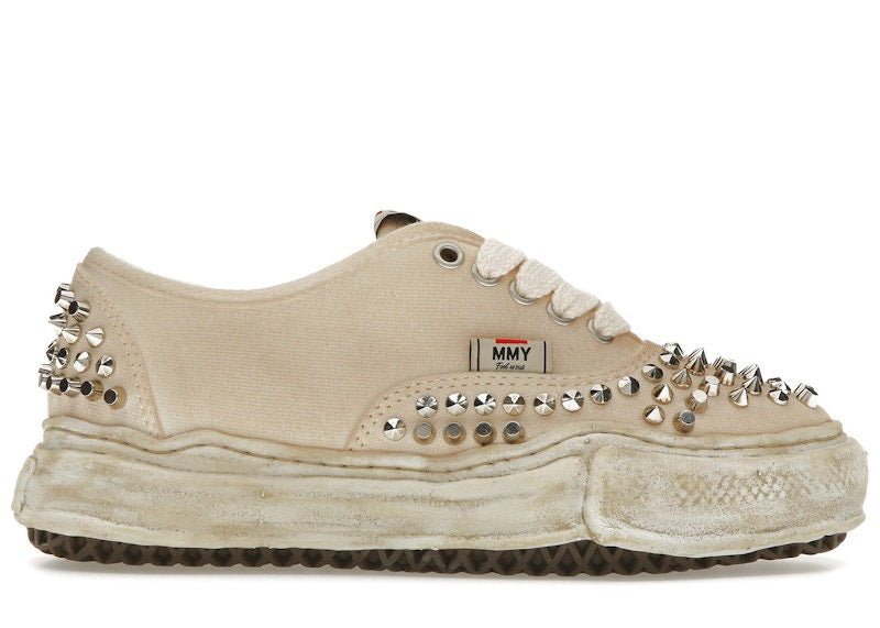 Maison Mihara Yasuhiro Baker Og Sole Studded Canvas Low White