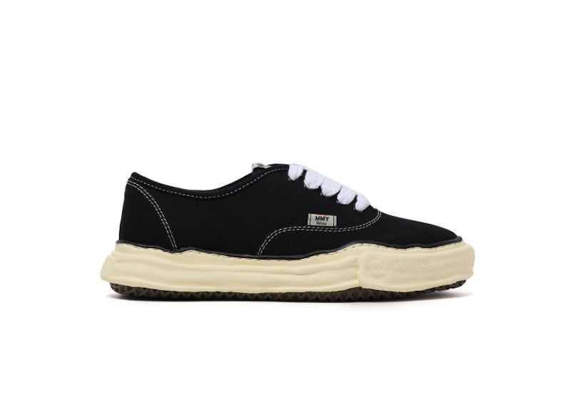 Maison Mihara Yasuhiro Baker Vintage Og Sole Canvas Low Black White