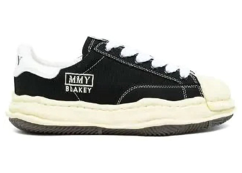 Maison Mihara Yasuhiro Blakey Og Sole Vintage Canvas Low Black