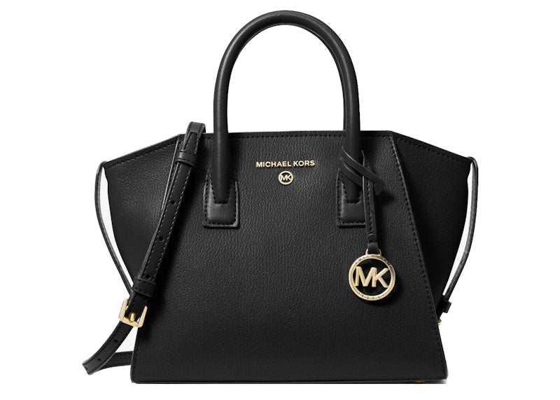 Michael Kors Avril Top Zip Satchel Bag Small Black