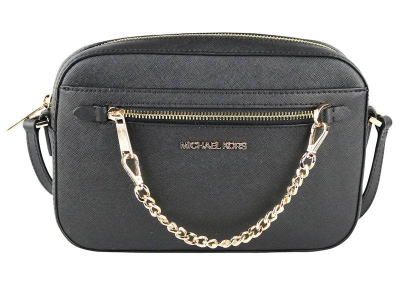 Michael Kors Jet Set Chain Crossbody Bag Large Black/Gold