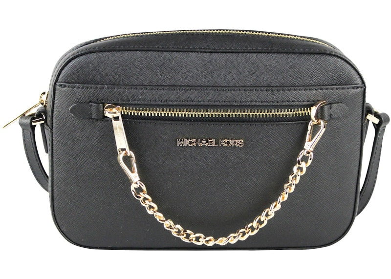 Michael Kors Jet Set East West Zip Chain Crossbody Large Black