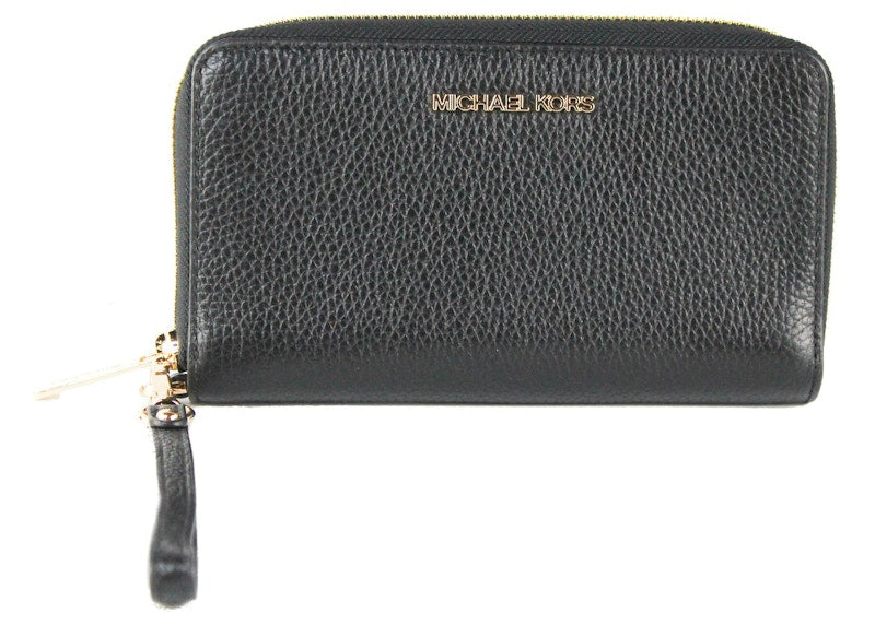 Michael Kors Jet Set Phone Wristlet Wallet Large Black