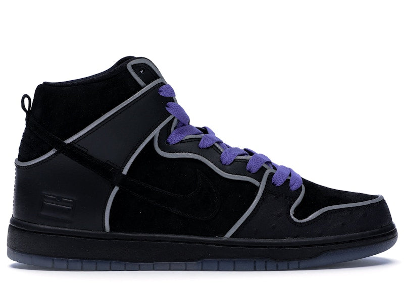 Nike SB Dunk High Black Purple Box