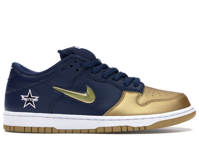 Nike SB Dunk Low Supreme Jewel Swoosh Gold