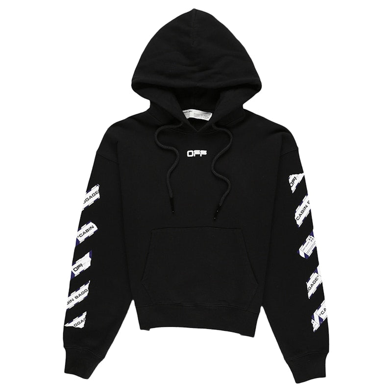 Off-White Airport Tape Arrows Diag Over Hoodie Black/Multicolor