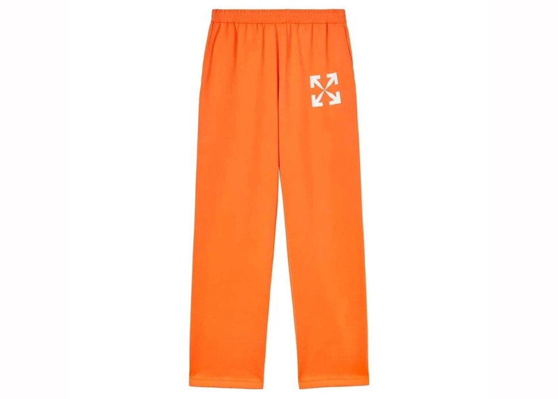 Off-White Arrow Printed Track Pants Orange