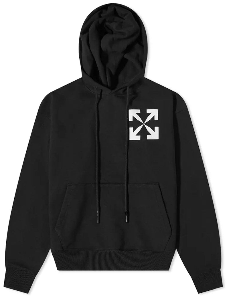 Off-White Arrows Print Hoodie Black/White