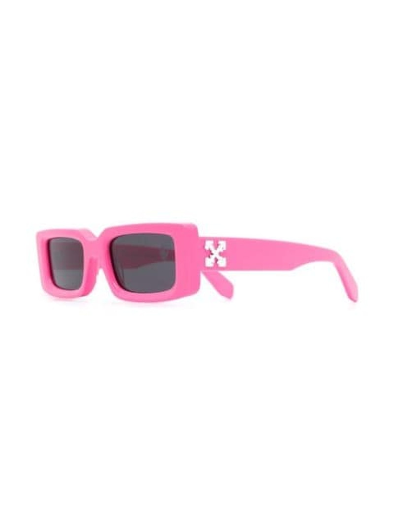 Off-White Arthur Square Frame Sunglasses Fluo Pink/White (Owri023R21Pla0013001)