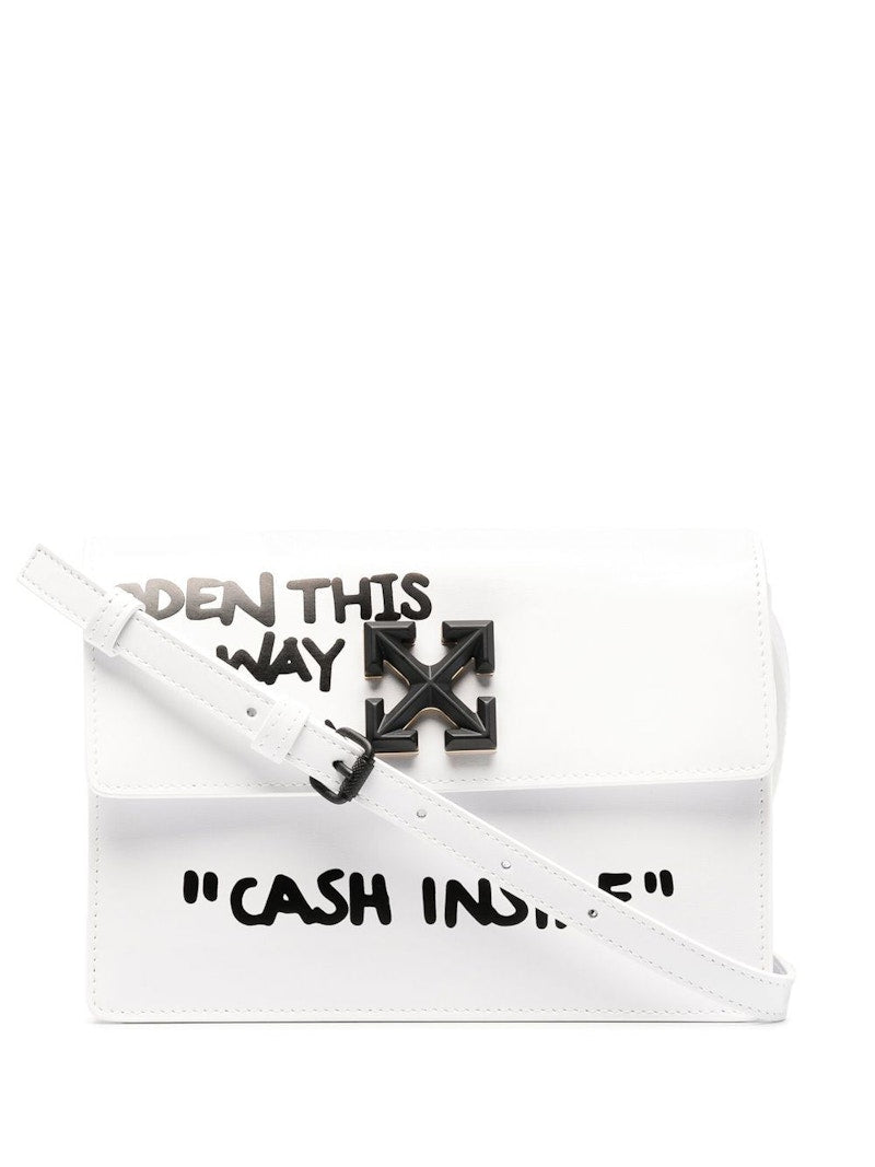 Off-White "Cash Inside" Ss22 Jitney Bag White/Black