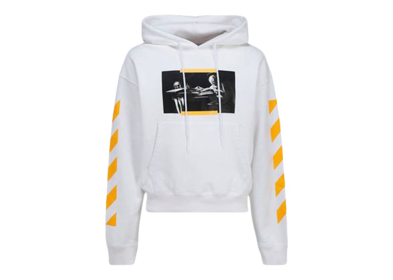 Off-White Caravaggio Saint Jerome Writing Print Hoodie White/Yellow/Black