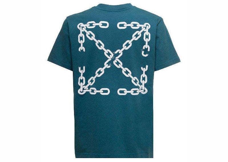 Off-White Chain Arrow Slim S/S Tee Duck Green