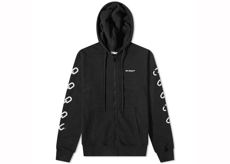 Off-White Chain Arrow Slim Zip Hoodie Black