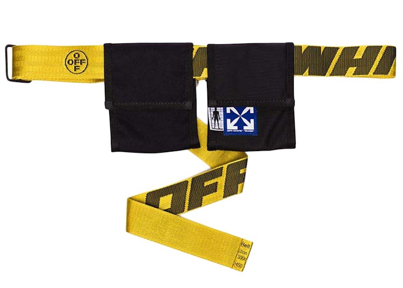 Off-White Classic Industrial Two Pocket Belt Bag Black/Yellow