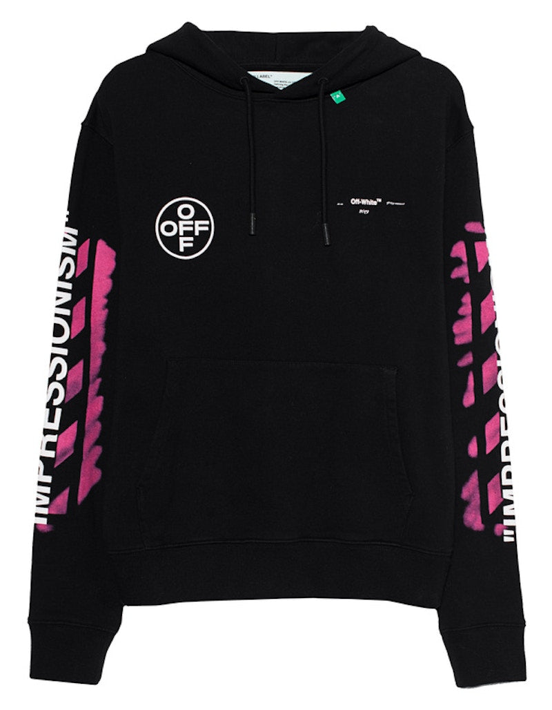 Off-White Diag Stencil Hoodie Black/Multicolor