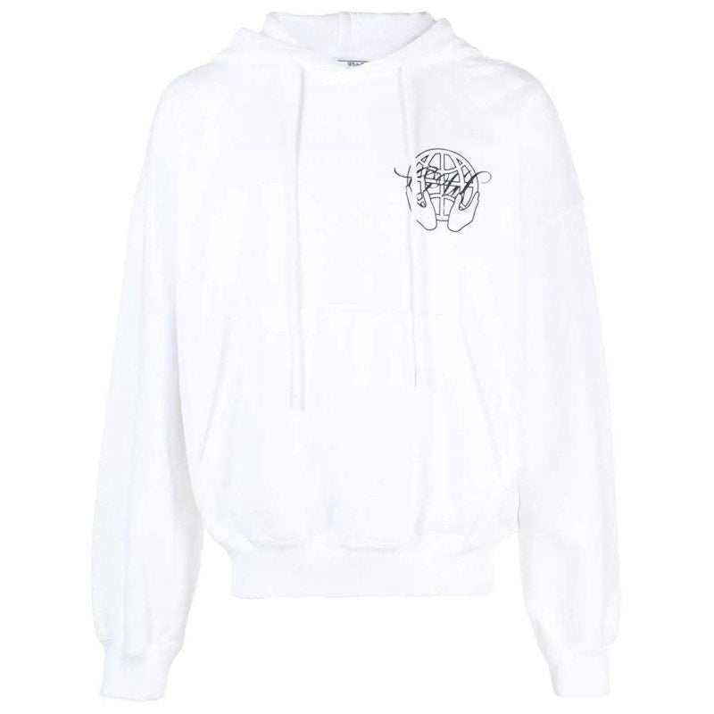 Off-White Hand Arrow Boxy Hoodie White