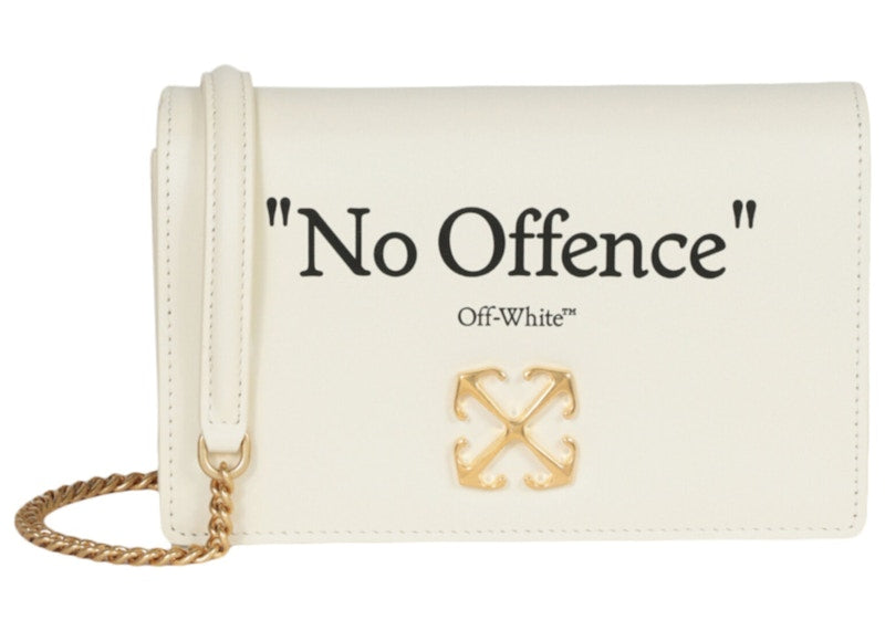 Off-White Jitney 0.5 Quote Shoulder Bag Beige/Black