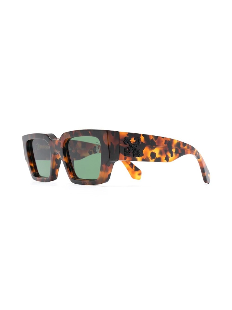 Off-White Mari Rectangular Frame Sunglasses Havana Brown/Black (Omri010R21Pla0016010 / Omri013S21Pla0016055)